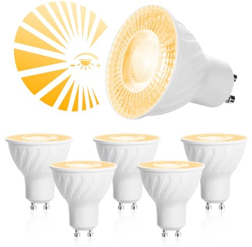 ezmyma gu10 led warmweiss dimmbar 7W, 735lm 3000K Warmweiß gu10 spot led Ersetzt 80W Halogen Leuchtmittel,Reflektorlampe GU10,5 Stück