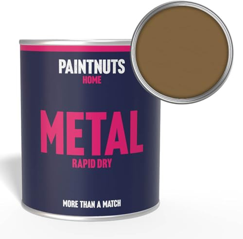 Paintnuts Pearl Gold (RAL-1036) Rapid Dry Metal Paint, Gloss Finish 250ml