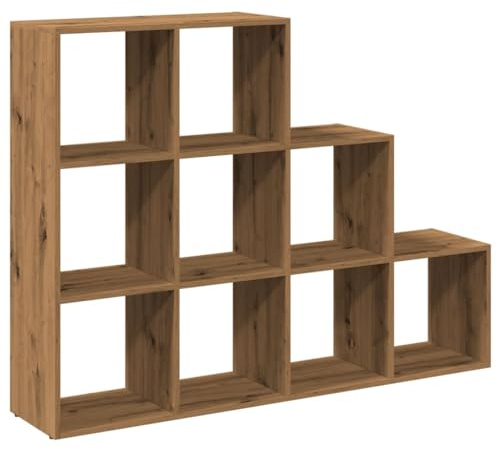 vidaXL Raumteiler-Bücherregal 3 Stufen Artisan-Eiche 137,5x29x103,5 cm