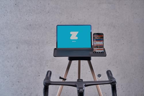 Indoor Bike Tablet Table inkl. Smartphonehalter und Holzbeine, 3D-Druck Technologie, Perfekt für Zwift, Fahrradfan Geschenk
