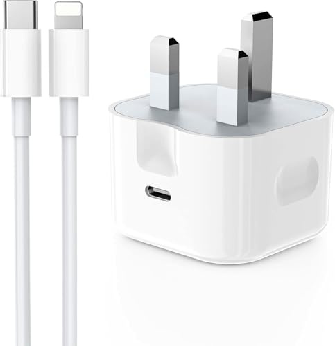 20W USB C Fast Charger Plug and Lead for iPhone 14/14 Pro Max, 13/13 Pro/13 Pro Max/13 Mini, 12/12 Pro/12 Pro Max/12 Mini, SE 2022, X Type C PD 3.0 Power Charger Wall Adapter (White Plug&Cable)