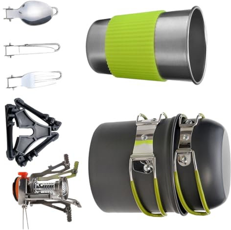 BESPORTBLE Casseroles pour Camping Batterie De Cuisine Portable pour Pique- Fournitures pour Randonnée Ustensiles De Cuisine Extérieur Légers