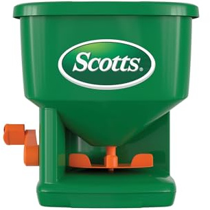 Scotts Épandeur Manuel à Tourbillon pour graines, Engrais, sel, Glace Fondue, épandeur portatif pouvant contenir jusqu'à 1 500 m². Produit