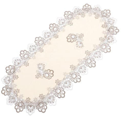 Generisch Tortenspitze Gangläufer-Hochzeit Dekorationen Fiesta Vasen Dekoration für den Tisch tischläufer elegant weihnachtsdeko hochzeitsdeko Tischtuch Spitze dekorative Tischdecke Stoff