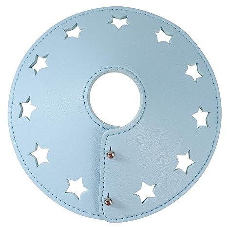 jojofuny Leather Lamp Shade Light Cover for Outdoor Handheld Camping Lantern Blue Leather Chandelier Shade Protective Cover Without Logo for Portable Lamps