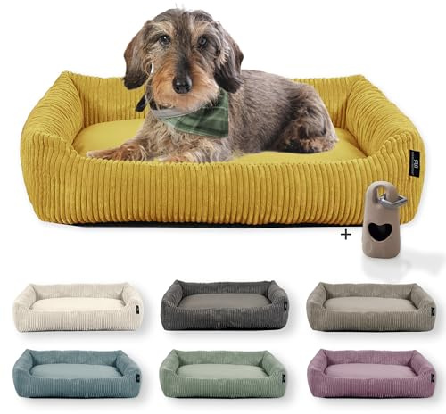 Rohrschneider Hundebett kleine und mittelgr. Hunde (Senf 70x50 cm)