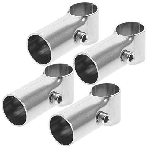 SHINEOFI 4pcs Stainless Steel T Clamp for Tubes and Shelves, Sturdy Chain Link Fence Connector with T-Shaped Design for Repairing and Fixing, for Installing Dog Kennels and Building