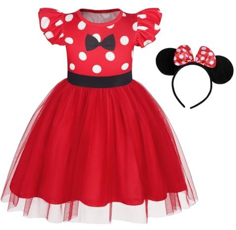 Berich Princess Costumes for Girls Polka Dot Dress Baby Fancy Dress up | Role-Playing,Fancy Dress Parties ,Birthday Party,Stage Performance,Halloween,Easter,Christmas,World Book Day, Daily Wear