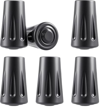 Desenda Lot de 6 embouts de canne de marche en caoutchouc pour bâtons de randonnée, bâtons de trekking, marcheurs