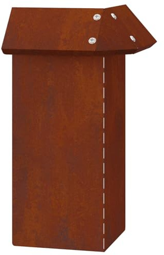 vidaXL Schneckenzaun 13,5 x 13,5 x 25 cm Wetterfeststahl Rostoptik
