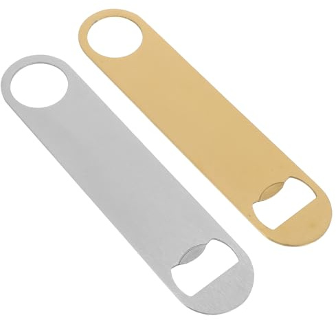 NOLITOY 2Pcs Stainless Steel Manual Bottle Opener Set, Portable Bartender Speed Openers with Beer Cap Catcher for Outdoor Parties, Travel and Kitchen Use