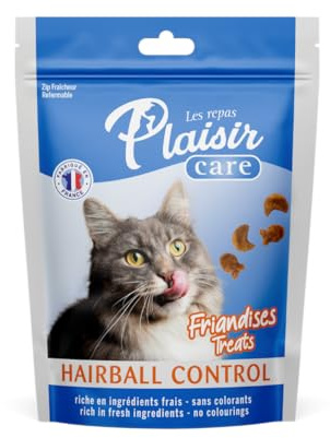 Les Repas Plaisir - Chat Adulte - Friandises Hairball - Contrôle des Boules de Poils - 5x80g