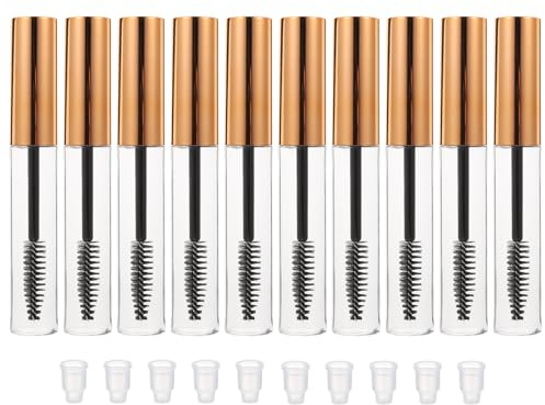 ARTSEWPLY Set 10 Pezzi Tubetti di Mascara Vuoti 10 Ml con Bacchetta, Contenitori Ricaricabili e Anti-perdita per Ciglia, Flaconi Portatili per Viaggi e Trucco Quotidiano