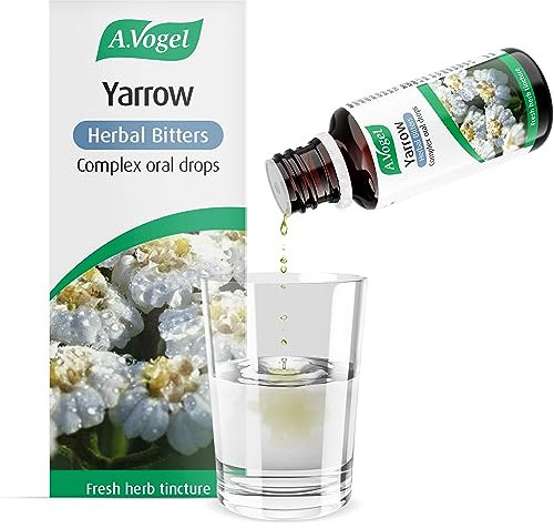 A.Vogel Yarrow Herbal Bitters Complex Drops | Herbal Food Supplement | Extract of Fresh, Organically Grown Yarrow, Dandelion and Lemon Balm | Suitable for Vegans | 50ml