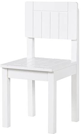 roba Kinderstuhl, Stuhl mit Lehne für Kinder, weiß lackiert, HxBxT: 59x29x29 cm, Sitzhöhe 31 cm