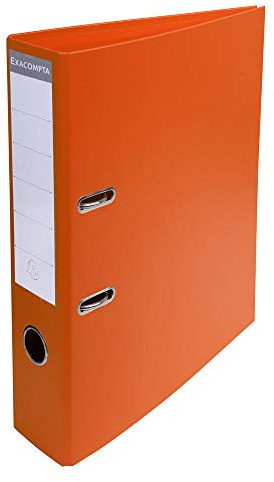 Exacompta 53744E 10er Pack Premium PVC-Ordner Prem´Touch. 7 cm breit DIN A4 Ringordner Aktenordner Briefordner Büroordner Plastikordner Schlitzordner orange