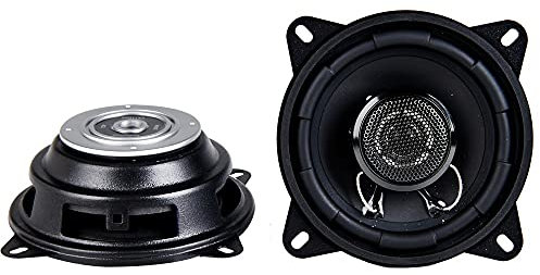 In Phase Car Audio SXT1035 Speaker - 4 Inch (10cm) Round, 200W, 2-Way Coaxial Shallow-Mount Speaker (2 x Speakers)