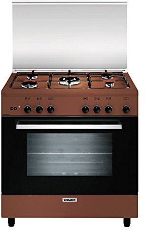Glem A855GC Libera installazione Piano cottura a gas A Marrone cucina - Forni e fornelli (Piano cottura, Marrone, Manopola, Frontale, Piano cottura a gas, Nel mezzo)