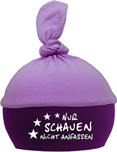 Kleiner Fratz Baby 1-Zipfelmütze Multicolor (Flieder-lila) (Gr. 2 (KU: 39-53)) Nur schauen Nicht anfassen