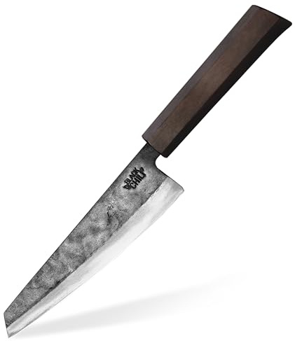 Black Chili Santoku Messer | Griff: Ebenholz | 17 cm Carbonstahl Klinge | Extrem scharf und langlebig | Kochmesser für Fisch, Fleisch & Gemüse | Gemüsemesser & Allzweckmesser | HABANERO-17