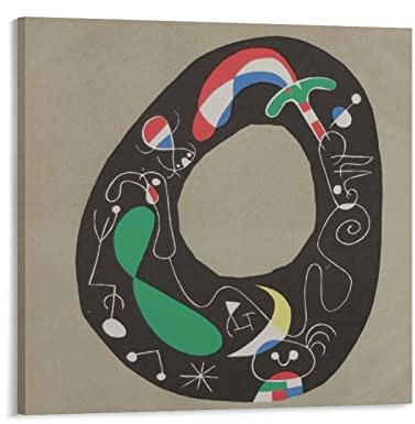 Joan Miro The Magic Stone Surrealism Artworks Poster Bild Kunstdruck Leinwand Poster Wandkunst Moderne Home Kunstwerke 70 x 70 cm