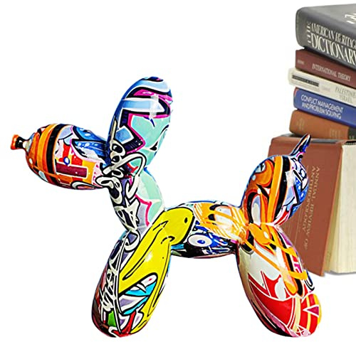 GIMOCOOL Scultura Balloon Dog, Statua Di Statua Di Cane Palloncino In Resina, Creative Balloon Dog Animal Art Statue, Decorazione Moderna Del Desktop Della Scultura Di Forma Del Cane Del Palloncino