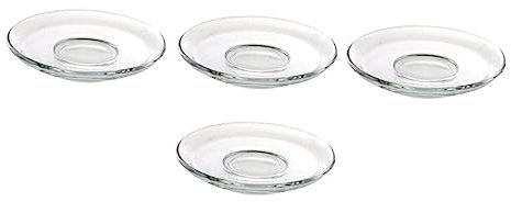 UPKOCH 4 Pz Piattino di Piatti Decorativi per Snack Piattini caffè in Ciotole per Salsa Sushi Piatti da caffè Rotondi Piatto da Dessert in Gelato Bicchiere Concentrato