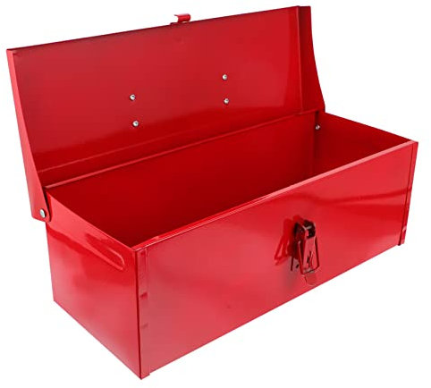 Uonlytech 1 PC Coffre À Outils Épaissie Feuille De Fer Boîte À Outils Tracteur Porte-Documents avec Serrure