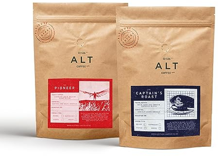 Altitude Coffee London - Award Winning Blends Twin Pack, Medium/Dark Roasts, Whole Beans (2 x 250g)