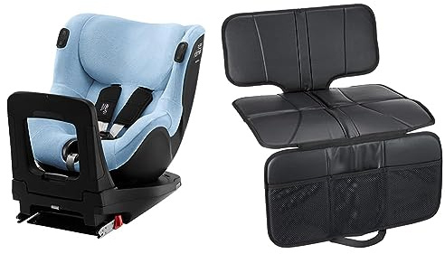 Britax Römer Kindersicherheit 2000035797 Sommerbezug Swingfix/Dualfix (M) i-Size/iSense, blau, 416 g & Original Zubehör I Schutzunterlage für Kindersitz I Autositz Schutz I Schwarz
