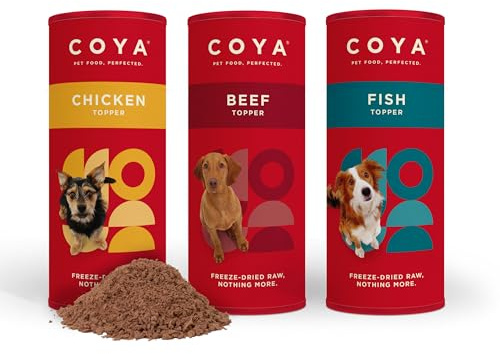 COYA Freeze-Dried Dog Food Topper Variety Pack, 6 x 50g, Grain Free