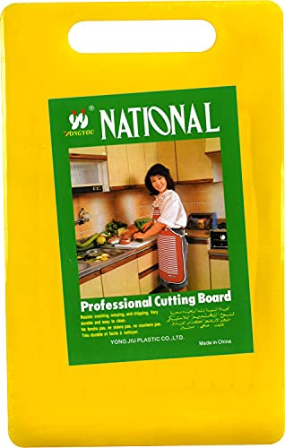 Large Professional Heavy Duty Kitchen Colour Chopping Board 40 x 26cm (Yellow)