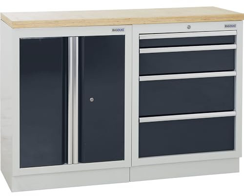 kaiserkraft | Schranksystem | 1 Schrank | 4 Schubladen | anthrazitgrau