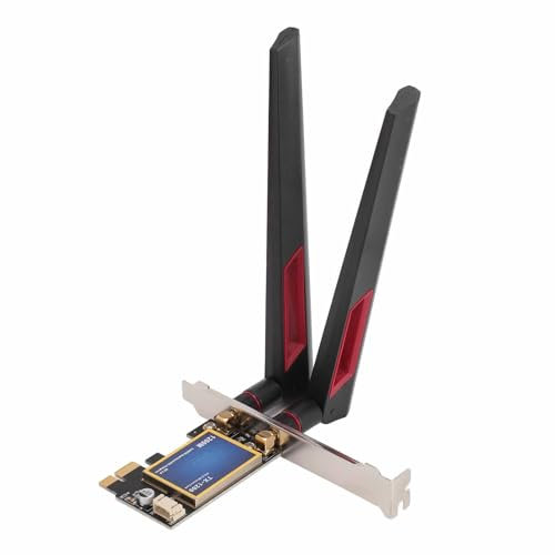 Scheda WiFi PCIe, Scheda PCIe WiFi Wireless per PC, Bluetooth 4.0, Scheda Adattatore di Rete Wireless PCIe X1 da 1200 Mbps con Doppia Antenna 10dBi per PC