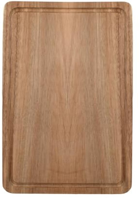 Chstarina Wooden Chopping Board for Kitchens, 30 x 20 x 1.5 cm, Bamboo Cutting Board for Carving or Cutting Meat, Vegetables, Cheese, Bread, Durable & Hard Wearing, Easy to Clean