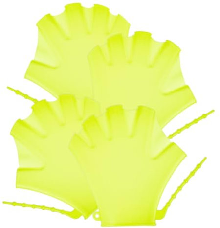 Silikon Schwimmhandschuhe für Kinder, 4 Stück, Leichtgrün