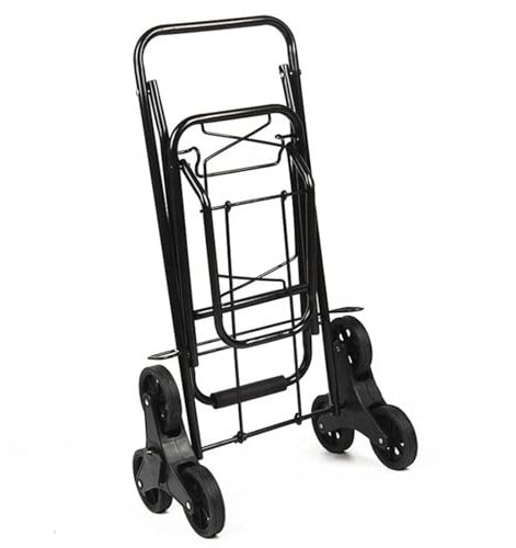 Carrello a mano pieghevole portatile pieghevole per scale con 6 ruote Portapacchi Carrello a mano Carrello per la spesa Carrello pieghevole convertibile a mano Utility Cart