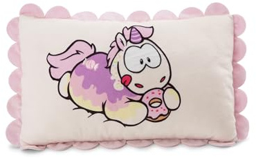 NICI Kissen Einhorn Sweety Rainbow 43x25cm - Weiss - Flauschiges Kuscheltierkissen für Jungen, Mädchen, Babys und Kuscheltierliebhaber, ideal für Zuhause, Kindergarten oder unterwegs | 61917