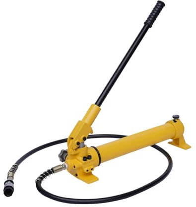 Bomba hidráulica manual, bomba hidráulica manual, contenido de aceite 700 cc, manguera de 1,8 m, para industrias como reparación de vehículos, construcción, petróleo, electricidad, metalurgia, química