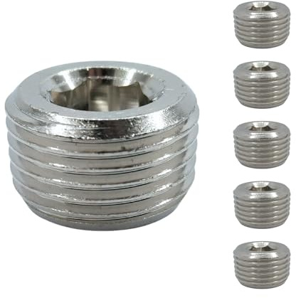IBRIQO® Tapón Allen Rosca Cónica BSP 1/2 | Acero al Carbono Cincado | Tornillo Sin Cabeza | DIN 914 | Presión 250 bar | Temperatura -40°C a 150°C (5)