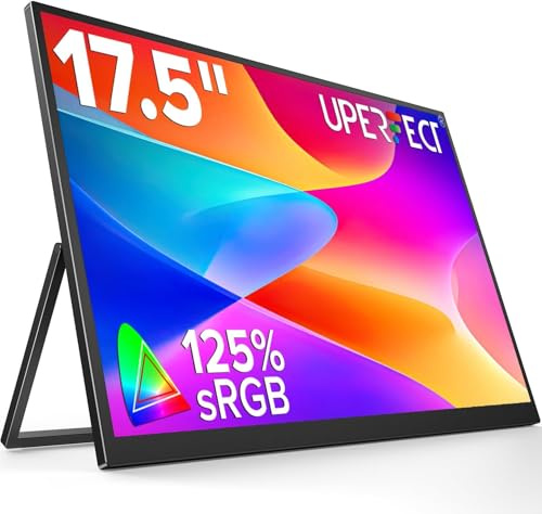 UPERFECT 17.5 Portable Monitor |16:10 | 1000:1| w/Adjustable Kickstand & VESA, FHD 1200P IPS Display, HDMI/USB-C Matte Screen, 4 Narrow Edge, Second Screen for Laptop/PC/Phone/Gaming Consoles