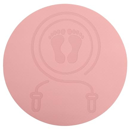 Zerodeko Rutschfeste Springseilmatte Dämpfend aus Tpe Runde Turnmatte für Pilates und Seilspringen Komfortabel für Innenbereich