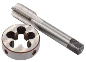 Kit de tarauds M8 x 1 et tarauds extérieurs en acier HSS pour filetage métrique intérieur et extérieur