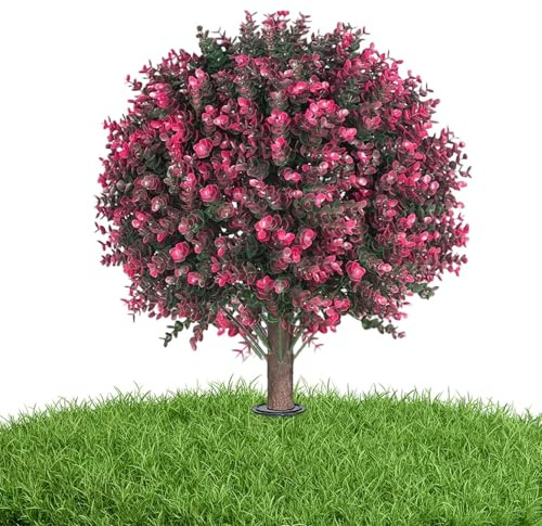 Sionhiuo Plantas Artificiales de Exterior | Cipres de Pared con Estacas de Sujecion | Topiarios Artificiales como Arbustos De Exterior | para Jardín Terraza Decoración de Interior y