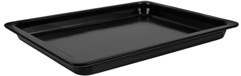 SHINEOFI Plat à Four Émaillé Noir Brillant Plaque de Cuisson Réutilisable 310240 Moule à Pâtisserie Polyvalent pour Four à Induction Barbecue et Résistant Haute Température