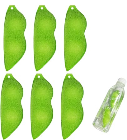 Magic Beans - Limpiador de botellas (6 unidades, perlas de limpieza para botellas, limpiador mágico, esponjas de cocina en forma de guisante, bolas de limpieza, para la limpieza del interior