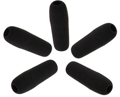 Harilla 5 Piezas Cubierta de Esponja para Micrófono Filtro Anti-ruido Protector Contra Viento Elástica para Escenarios de Entrevistas Reuniones Actuaciones