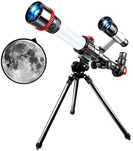 Barn monokulärt teleskop, astronomiskt stargazing teleskop, med stativanvändning för vetenskaplig experiment simulerad, camping
