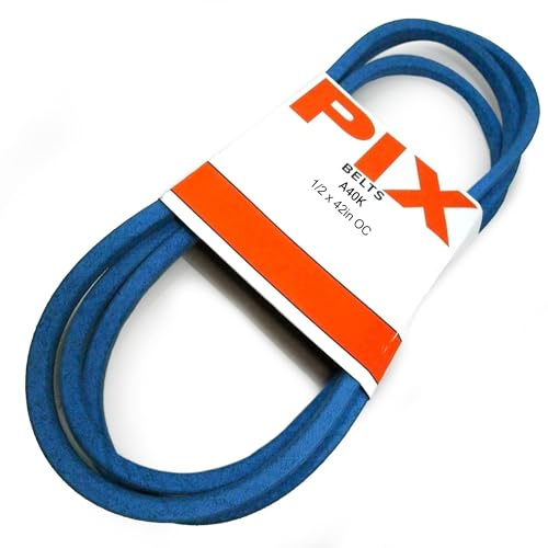 PIX V-Belt A40K, Aramid-Corded Blue Kevlar® V-Belt, 1/2 x 42 OC – Lawn Mower Belt, Kevlar Replacement V-Belts for Lawn & Garden Machinery, Riding Lawn Mower Parts, Accessories, & Tractor Parts