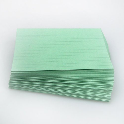Office Line Karteikarten, grün, 190 g, DIN A5, 100 Stück, liniert, Art.Nr.: 770292